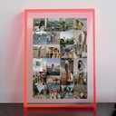 11x16 Acrylic Picture Frame, Floating Photo Frame for Wall Hanging and Desktop Decoration for Gallery, Home and Office (Fluorescent Pink)