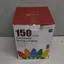 C9 Christmas Lights Outdoor, 114 Feet 150 LED C9 String Lights with Timer & 8 Light Modes, Waterproof Commercial Grade Connectable Christmas Tree Lights for Indoor Outside Roofline Patio, Multicolor