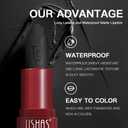USHAS Black Lipstick, Long Lasting Matte Lipstick, Smudge Proof, Transfer Resistant Lip Color, Waterproof, Lipstick for Halloween Makeup (Black, 2Pcs) (1 Count (Pack of 1))