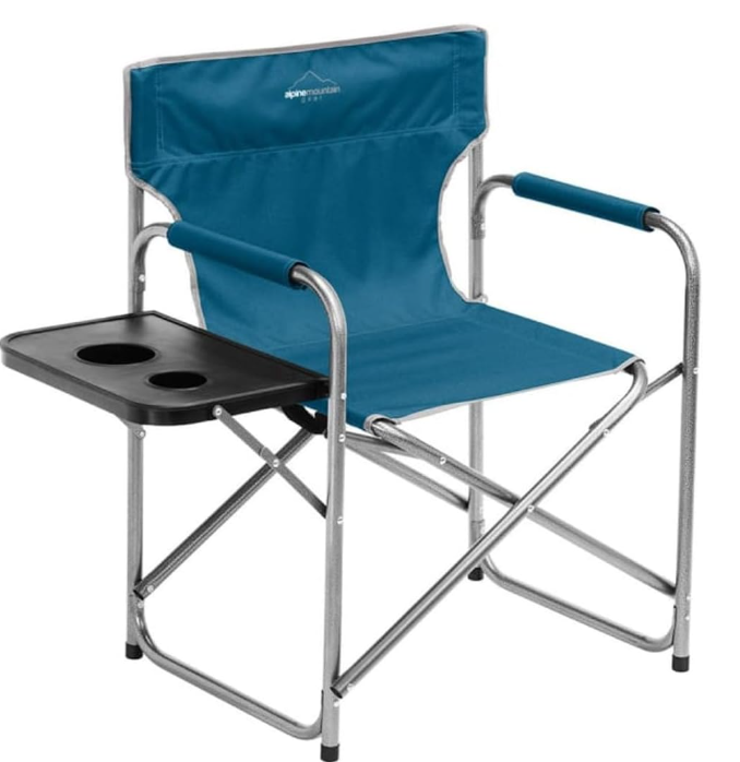 Alpinemountain Directors Chair, Camping Chairs for Adults, Heavy Duty Side Table, Lawn Chairs with Side Pockets Carry Straps 33x19x33 in