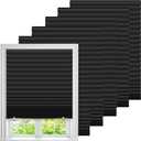 6 Pack Temporary Blackout Blinds, 24" W Shades for Small Windows, 24"W-Fits up to 47"H Window