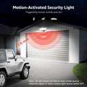 Lepro LED Security Lights, Outdoor Motion Sensor Light, Flood Lights with 3 Adjustable Heads, 270 Wide Lighting Angle, 27W 3200LM Super Bright, IP65 Waterproof for Yard Porch Garage, Black