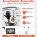 VEVOR Pressure Fermenter 15 PSI, 16 Gal/60L All-in-One Stainless Steel Conical Secondary Fermentation Bucket, with Cooling Tube, Yeast Slurry Collection Bottle, for Wine, Beer Brewing Equipment