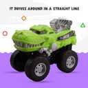 Madzee Motorized Dino Monster Truck - T-Rex Toy for Kids 3+ Years, Roars and Lights Up, Battery-Operated Dinosaur Truck for Endless Fun and Play