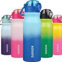 BJPKPK Insulated Water Bottle 25oz Stainless Steel Water Bottles with Straw and Carry Handle Double Wall Metal Thermal Flask,Sky