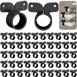 52 Pcs 3/4 Inch Suspension Pipe Clamps-Butterfly Style Pex Tubing Clamps-Black Pex Tubing Pipe Support for Pex, Copper, Cpvc Pipe