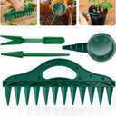 Seed Spreader 4PCS Sowing Seeds Dispenser Set Mini Seed Dispenser for Small Seeds Handheld Seed Planter Tool Seed Dibber Multifunctional Seed Spacer Gardening Tools