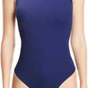 UNOW Women Pro Training Racerback Slimming One Piece Swimsuit (Medium, Navy-blue)