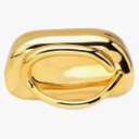 Acrylic Clutch Purse for Women Classic Round Evening Handbag Vintage Metal Handlebars Bag for Wedding Party Prom, Metallic Gold