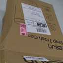 Cesun 1.2 Gallons Small Brown Trash Can, Bathroom Garbage Can with Lid and Foot Pedal, Mini Round Wastebasket for Bathroom, Bedroom, Office, 4.5 Liters / 1.2 Gallons, Brown