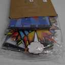 Tiamon 86 Pcs Halloween Trunk or Treat Car Decorations Kit with City Skyline Buildings Boxes Banner Balloons Hero Cutouts Blue Red Paper Tassels for SUV Garage Door Decorations Hero Supplies