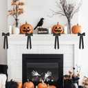 Black Velvet Ribbon Bows Valentines Tree Decorations 12Pcs, 5in * 8.6in Xmas Ornaments for Tree Home Party Front Door Wreath Holiday Decor