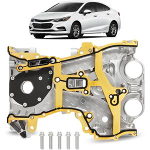 Timing Cover with Gasket, Timing Chain Cover with Oil Pump Inside Fits for Chevy Sonic/Cruze/Trax, 1.4L, 2011-2020 | for Buick Encore, 1.4L, 2013-2017 - Replace 25199424 25194353