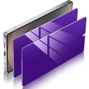 Fotbor 2 Pack for Samsung Galaxy S25 Ultra Privacy Screen Protector[Not Glass], Cool Purple Anti Spy Anti Blue Light 7H Hardness Film with Alignment Frame, Sensitive Unlocking Bubble Free Case Friendly