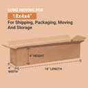 BOX USA Shipping Boxes Long 18"L x 4"W x 4"H 25-Pack - Corrugated Cardboard Box for Moving, Mailing, Packing, Packaging and Storage