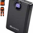 Muvenes Heated Vest Battery Pack, Portable Power Charger 12000mAh 5V/2A Power Bank with LED Display, Compatible with Soleilwear USB Heated Clothing - No for 7.4V DC Heated Devices