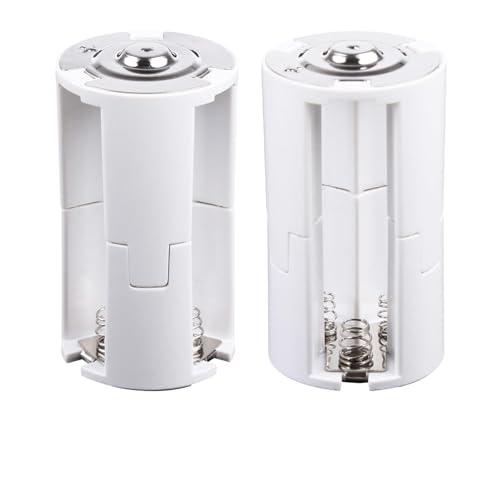 HYROOY 1Pcs 3 AA to D Battery Convertor Adapter 3 AA to Size Battery Holder Case Box Convert Switcher Accessories ABS