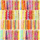 500 Pcs Hawaiian Leis Bulk Luau Leis Necklace Hawaiian Flower Tropical Floral Necklace for Kids Adults Luau Holiday Wedding Beach Birthday Party Supplies Decor Multi Color(Vibrant Color)