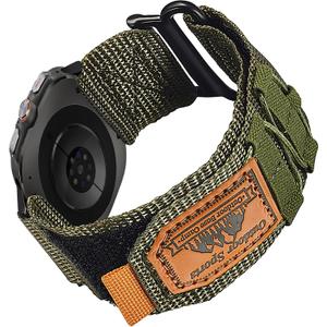 Nylon Elastic Wide Soft Bands Compatible with Samsung Galaxy Watch Ultra 47mm for Women Men, Adjustable Sport Comfort Loop Replacement Straps. (Green)