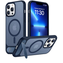 Temdan Magnetic Compatible with iPhone 13 Pro Max Case, [Built-in Invisible Kickstand][Compatible with MagSafe] [Military Grade Shockproof] Slim Translucent Matte Phone Case for iPhone 13 Pro Max 6.7"