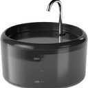 Cat Water Fountain for Cats Indoor: 80oz/2.4L Cat Fountains for Drinking - Quiet Pet Watering Bowls for Cats Inside - Black Kitten Waterer Supplies - for Small and Medium Animals