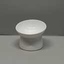 White Small Ceramic Raised Cat Bowls, Tilted Elevated Food or Water Bowls, Stress Free, Backflow Prevention, Dishwasher and Microwave Safe, Lead & Cadmium Free