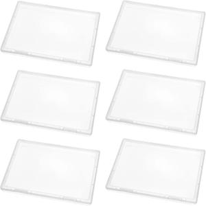 6 PCS Clear Photo Storage Boxes, 12 x 8.8 in Transparent Plastic Photo Case, Dustproof and Moisture-Proof, Container for Scrapbooks, Postcards, Crafts, Office Supplies, Files