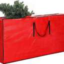 Christmas Tree Storage Bag - Fits Up to 9 Ft Artificial Xmas Disassembled Tree, Extra Large Waterproof Container With Durable Zipper and Handles, Protects Against Dust and Moisture, Red