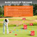 Golf Bucket Outdoor Yard Games, Golf Practice Toys for Family, Adults and Kids, Portable Golf Course for Backyard, Lawn, Park, Beach, Camping (6 Hole Course)