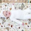 Crib Sheets for Boy Girl, Premium Soft Butterfly Crib Mattress Fitted Sheet, Ultra Breathable Baby Sheets, Super Stretchy Baby Bed Sheets 28''x52''x9'' Extra Deep Pocket, 2 Pack