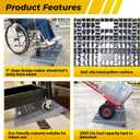 HOXWELL Modular Threshold Ramps for Doorways, 3" Rise Wheelchairs Ramps for Home, Solid Upgrade Material 3000 Lbs Load Capacity Door Ramps for Wheelchairs and Cars (2 PCS)