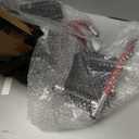 Medline Ultra Lightweight Transport Wheelchair for Adults, Foldable, 19-Inch Seat Width, Red Frame, Black Upholstery