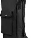 Portable Riding Boot Bag for Tall Boot, Oxford Equestrian Boot Bag with Handle, Cowboy Boot Travel Bag with Outer Pocket for Cowboy Boots, Snow Boots, Travel and Daily Use