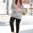 NANYUAYA Plus Size Cold Shoulder Sweatshirt for Women Graphic Long Sleeve Shirt Casual Off The Shoulder Tops (Gray, XXXL)