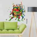 RoomMates RMK5443TBM Teenage Mutant Ninja Turtles Mutant Mayhem Group Giant Peel & Stick Wall Decals