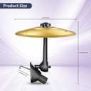 Easter Gifts, Mini Cymbal, Car Air Vent Mini Drum Crash Cymbal, Funny Musical Instruments Gadget for Drummer Music Lovers Gift, Suitable for all Types of Vehicles, Gold