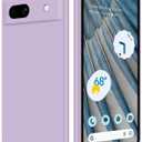 GiiYoon Silicone Case Compatible with Google Pixel 7A, Full Body Silky Soft Touch Phone Case with Camera Protection, Shockproof Cover with Microfiber Lining, Purple