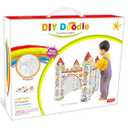 1 Set Colorizing 3D Castle Paper Fairy Tale Castle Paintable Cardboard Castle Kids Art Craft Supplies for Indoor Outdoor Fun