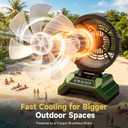 Portable Misting Fan for Outside, 30000mAh Rechargeable Outdoor Cooling Fan with Dual High-Pressure Mist, 8-Blade Airflow, 4 Speeds, 8-Gallon Tank, 90 Oscillation, for Patio, Camping, Sports, Jobsite 