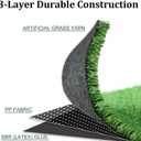 Artificial Grass Turf Lawn 3FT x 10FT, 0.4" Pile Height Fake Grass Rug for Indoor Outdoor Patio, Balcony, Yard, Garden Landscape, Synthetic Grass Mat with Drainage Holes