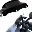 9 IN Wave Windshield Windscreen for Harley Electra Touring Street FLHT FLHTC FLHX Tri Glide Electra Glide Street Ultra Limited 2014 - 2022 Black Motorcycle Front Wind Shield