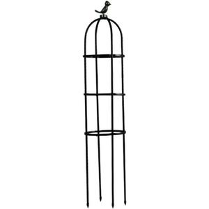 Garden Obelisk Trellis for Climbing Plants 47 Inch Tall 3 Layers Tower Plant Cage for Flowers Vegetable Vine Bird Shape Home Gardening Tools