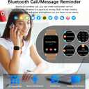 Smart Watch for Women Men Fitness: Waterproof Make Answer Call Digital Mens Watches Running Pedometer Smartwatch for Android Phone iPhone Samsung Compatible Heart Rate Monitor SpO2 Step Tracker Gold