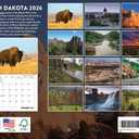 South Dakota Calendar 2026 Wall 12 Month Monthly SD Scenic Souvenirs Themed Gifts | American Made In The USA