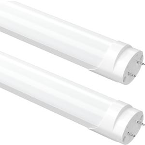 Fluorescent Light Bulbs 48 Inch, T8 LED Bulbs 4 Foot Type A+B, 24W 3200LM 4100K Cool White, F32T8 or F40T12 LED 4FT Replacement, Plug and Play or Ballast Bypass, Double or Single End Powered, 2-Pack