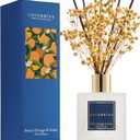 COCORRNA Reed Diffuser - Sweet Orange & Cedar 6.7 Fl.oz Reed Diffuser Set with Sticks & Preserved Baby's Breath, Reed Diffuser for Home Bathroom Shelf Decor
