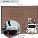 Coffee Bar Mat 16"x12"  0.30in Thick Non-Slip Rubber Countertop Protector, Spill-Proof Durable Kitchen Mat for Coffee Station, Barista Mat, Glass Drying & Bar Accessories (Cafe Au Lait)