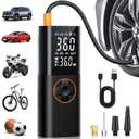Tire Inflator Portable Air Compressor - 150PSI Fast Cordless Air Pump for Car Tires, Rechargeable Bike Tire Pump with Digital Pressure Gauge, LED Light for Cars, Bicycles, Balls and More