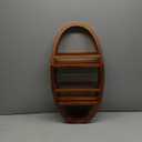 AquaTeak Patented Moa Oval Teak Shower Organizer