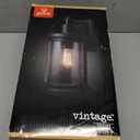 Xavier 1-Light Matte Black Hardwired Outdoor Indoor Wall Lantern Sconce with Seeded Glass Shade 